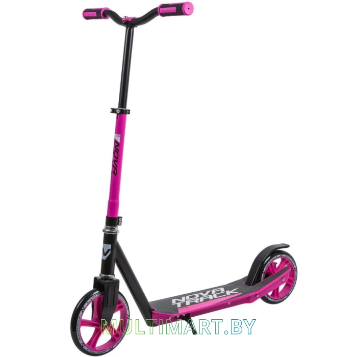 Самокат Novatrack Polis PlasticNF 200PNF.POLIS.PN9 (черный/розовый, 2019)